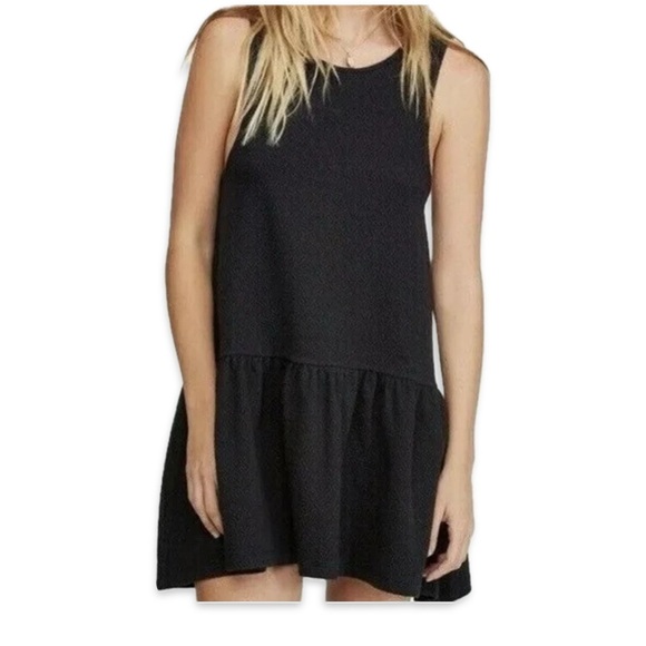 Free People Easy Street Pullover Mini Dress black XS NWT drop waist sleeveless - Picture 10 of 12